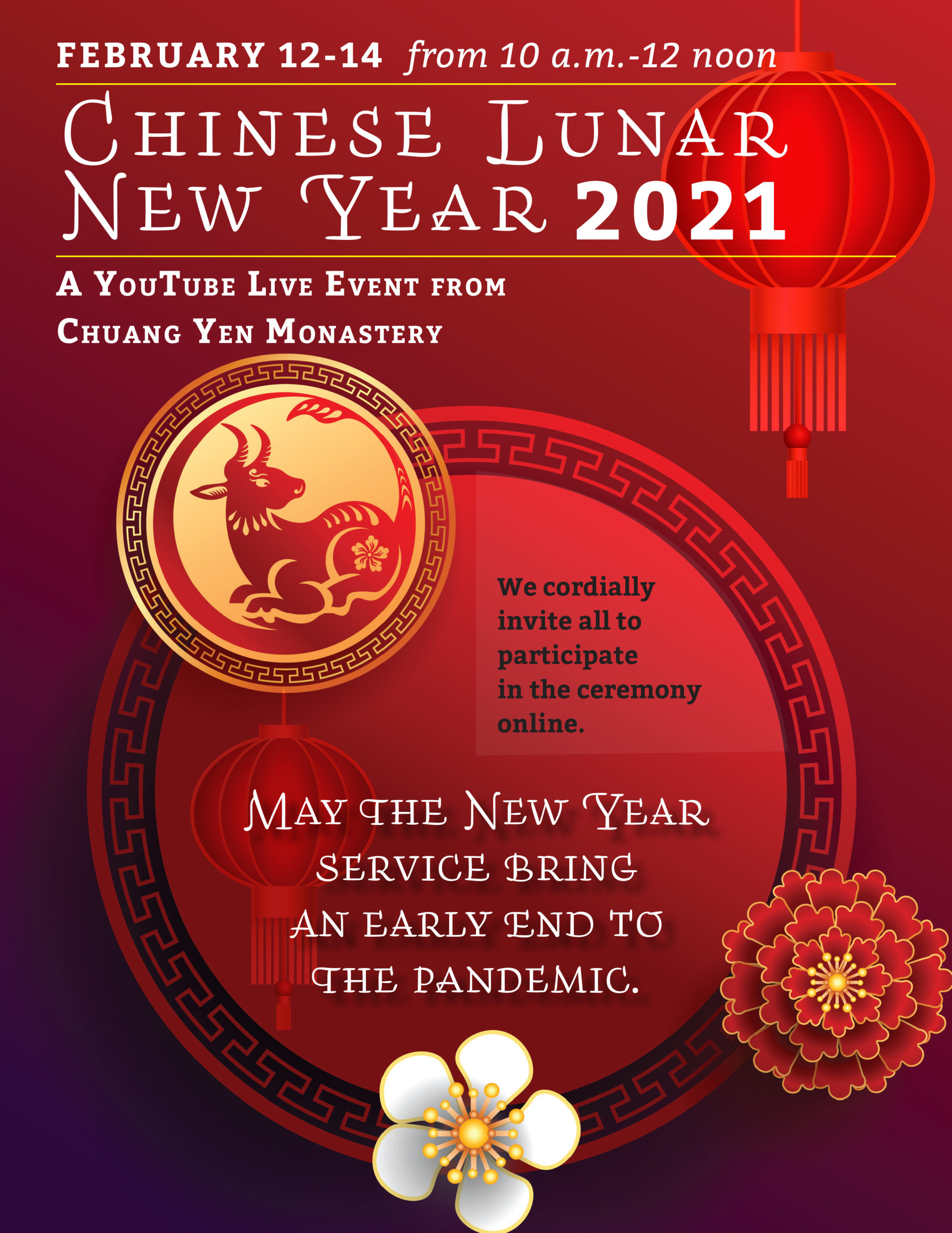 Chinese Lunar New Year Blessing Ceremony • 2/12-14/2021 - BAUS