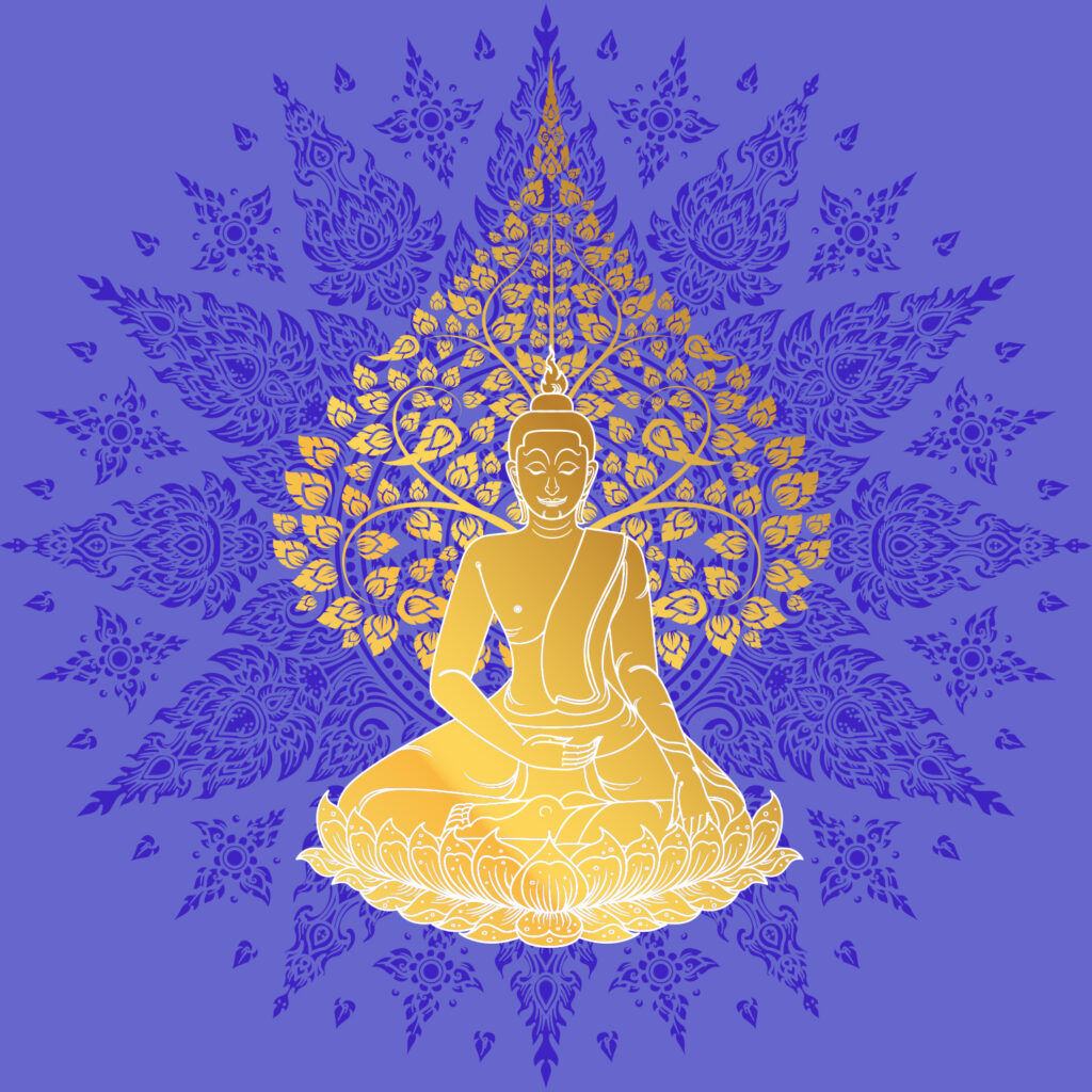 Breathing Buddha - Tree of Life - Mindfullness Meditation Art